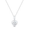 Thumbnail Image 1 of 1/20 CT. Certified Lab-Created Diamond Solitaire Heart Pendant in Sterling Silver (I/SI2)