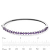 Thumbnail Image 2 of Amethyst Bangle in Sterling Silver - 7.25”