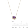 Thumbnail Image 2 of Oval Amethyst Sideways Necklace in 10K Gold