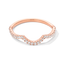 1/5 CT. T.W. Certified Lab-Created Diamond Contour Anniversary Band in 14K Rose Gold (F/SI2)