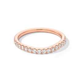 1/3 CT. T.W. Certified Lab-Created Diamond Contour Anniversary Band in 14K Rose Gold (F/VS2)