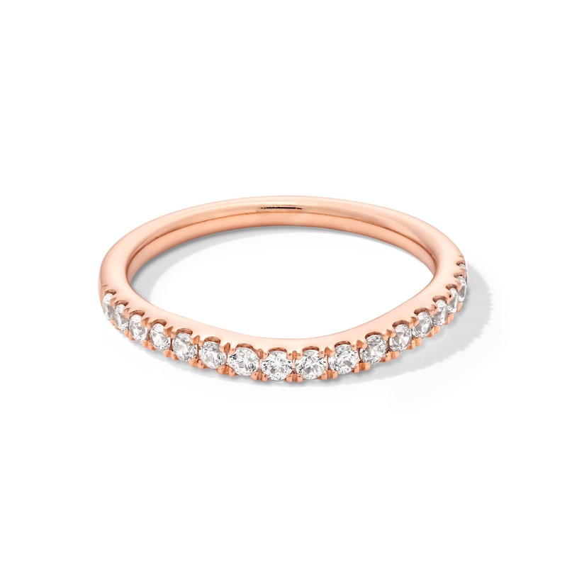 Main Image 1 of 1/3 CT. T.W. Certified Lab-Created Diamond Contour Anniversary Band in 14K Rose Gold (F/VS2)