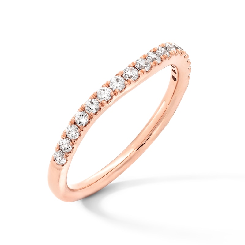 Main Image 2 of 1/3 CT. T.W. Certified Lab-Created Diamond Contour Anniversary Band in 14K Rose Gold (F/VS2)