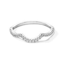 1/5 CT. T.W. Certified Lab-Created Diamond Contour Anniversary Band in 14K White Gold (F/SI2)