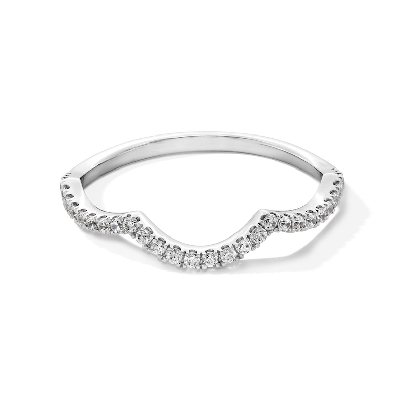 Main Image 1 of 1/5 CT. T.W. Certified Lab-Created Diamond Contour Anniversary Band in 14K White Gold (F/SI2)