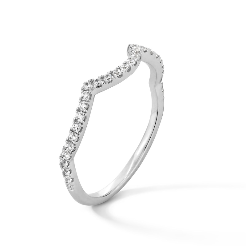 Main Image 2 of 1/5 CT. T.W. Certified Lab-Created Diamond Contour Anniversary Band in 14K White Gold (F/SI2)