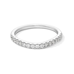 1/3 CT. T.W. Certified Lab-Created Diamond Contour Anniversary Band in 14K White Gold (F/VS2)