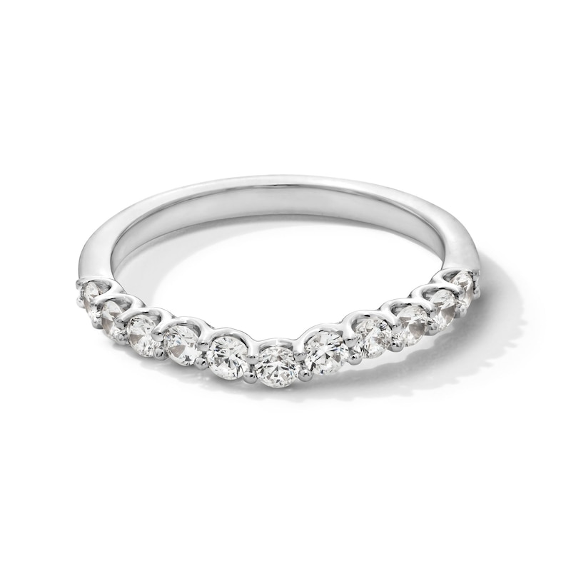 Main Image 1 of 1/2 CT. T.W. Certified Lab-Created Diamond Contour Anniversary Band in 14K White Gold (I/SI2)