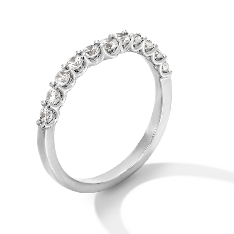 Main Image 2 of 1/2 CT. T.W. Certified Lab-Created Diamond Contour Anniversary Band in 14K White Gold (I/SI2)