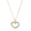 Thumbnail Image 1 of Swiss Blue Topaz Open Heart Pendant in 10K Gold