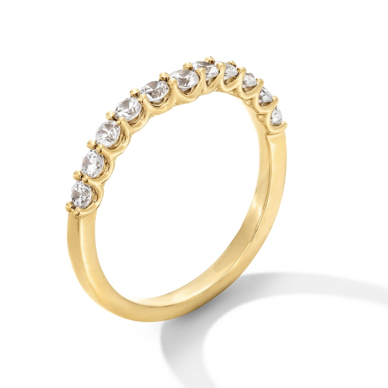 Main Image 3 of 1/2 CT. T.W. Certified Lab-Created Diamond Contour Anniversary Band in 14K Gold (I/SI2)