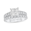 Thumbnail Image 1 of 1-7/8 CT. T.W. Quad Princess-Cut Diamond Bridal Set in 14K White Gold