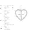 Thumbnail Image 2 of 1/3 CT. T.W. Diamond Cross-in-Heart Pendant in 14K White Gold