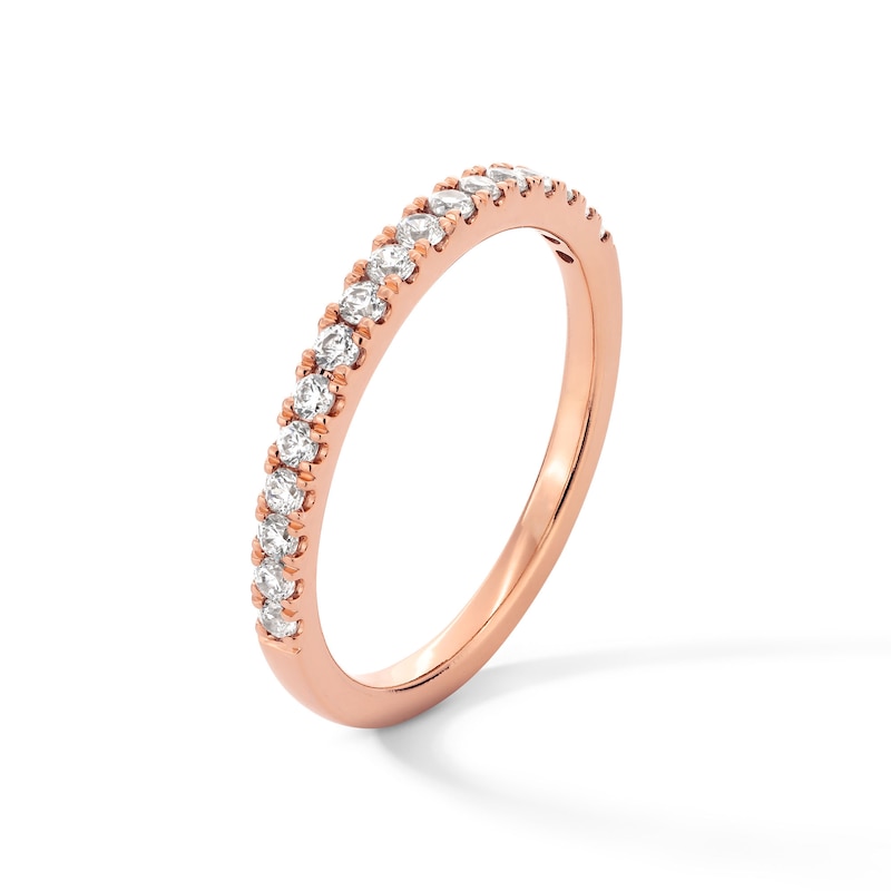 Main Image 2 of 1/3 CT. T.W. Certified Lab-Created Diamond Anniversary Band in 14K Rose Gold (F/VS2)