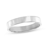 Thumbnail Image 1 of 4.0mm Engravable Pipe Cut Comfort-Fit Wedding Band in 10K White Gold (1 Line)