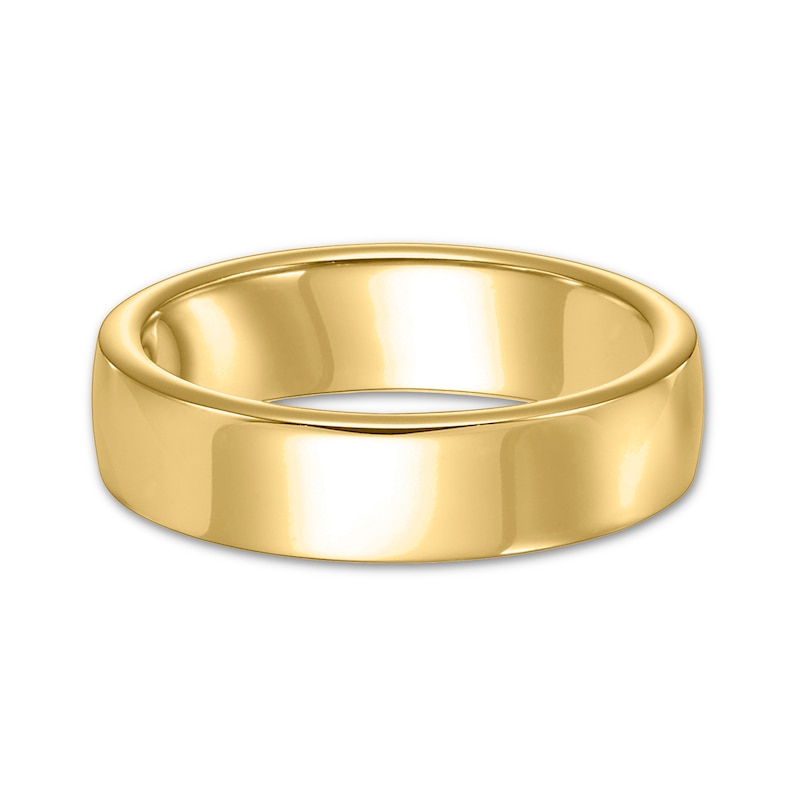 Main Image 3 of 6.5mm Engravable Euro Comfort-Fit Wedding Band in 10K Gold (1 Line)