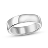 Thumbnail Image 1 of 6.5mm Engravable Euro Comfort-Fit Wedding Band in 10K White Gold (1 Line)