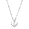 Thumbnail Image 1 of Puff Heart Pendant in Sterling Silver