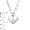 Thumbnail Image 4 of Puff Heart Pendant in Sterling Silver