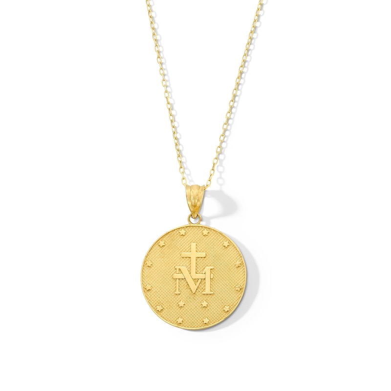 Main Image 2 of Virgin Mary Miraculous Medal Pendant in 10K Gold