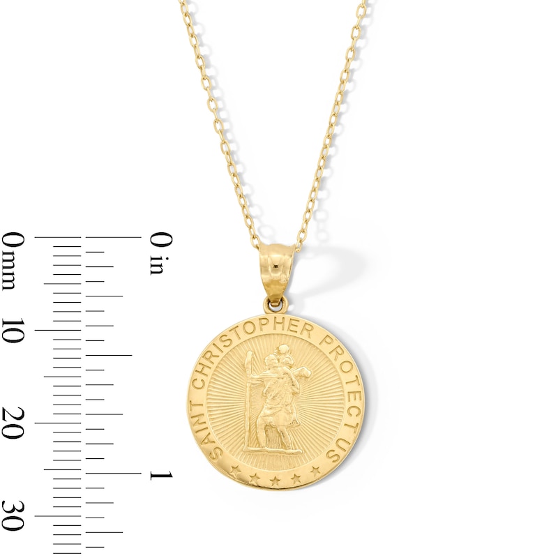 Main Image 3 of Saint Christopher Medal Pendant in 10K Gold