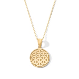 Flower of Life Medallion Pendant in 10K Gold