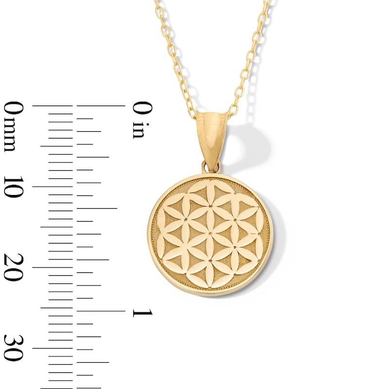 Main Image 4 of Flower of Life Medallion Pendant in 10K Gold