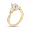 Thumbnail Image 2 of 2-3/4 CT. T.W. Pear-Shaped Certified Lab-Created Diamond Three Stone Engagement Ring in 14K Gold (F/SI2)