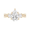 Thumbnail Image 3 of 2-3/4 CT. T.W. Pear-Shaped Certified Lab-Created Diamond Three Stone Engagement Ring in 14K Gold (F/SI2)