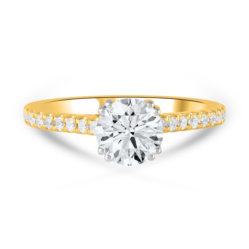 Main Image 3 of 1-1/3 CT. T.W. Certified Lab-Created Diamond Engagement Ring in 14K Gold (F/SI2)