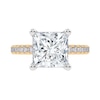 Thumbnail Image 3 of 2-1/4 CT. T.W. Princess-Cut Certified Lab-Created Diamond Engagement Ring in 14K Gold (I/SI2)