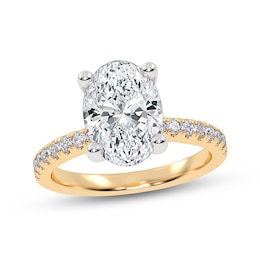 2-1/4 CT. T.W. Oval Certified Lab-Created Diamond Engagement Ring in 14K Gold (I/SI2)