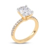 Thumbnail Image 2 of 2-1/4 CT. T.W. Oval Certified Lab-Created Diamond Engagement Ring in 14K Gold (I/SI2)