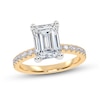 Thumbnail Image 1 of 2-1/4 CT. T.W. Emerald-Cut Certified Lab-Created Diamond Engagement Ring in 14K Gold (I/SI2)