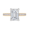 Thumbnail Image 3 of 2-1/4 CT. T.W. Emerald-Cut Certified Lab-Created Diamond Engagement Ring in 14K Gold (I/SI2)