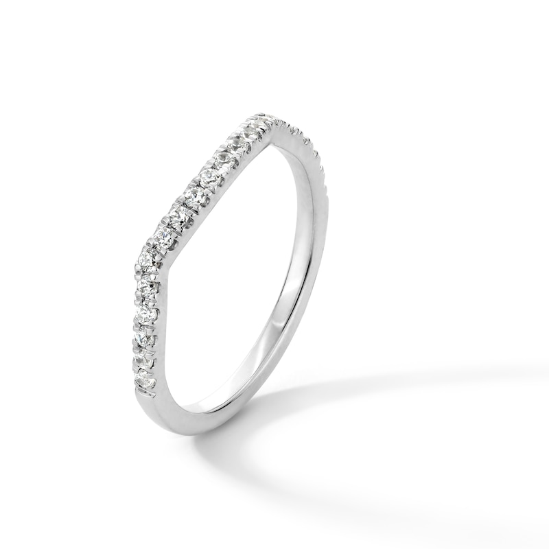 Main Image 3 of 1/4 CT. T.W. Certified Lab-Created Diamond Contour Band in 14K White Gold (F/SI2)