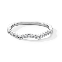 1/5 CT. T.W. Certified Lab-Created Diamond Contour Band in 14K White Gold (I/SI2)