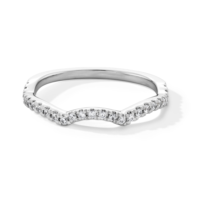 Main Image 1 of 1/5 CT. T.W. Certified Lab-Created Diamond Contour Band in 14K White Gold (I/SI2)