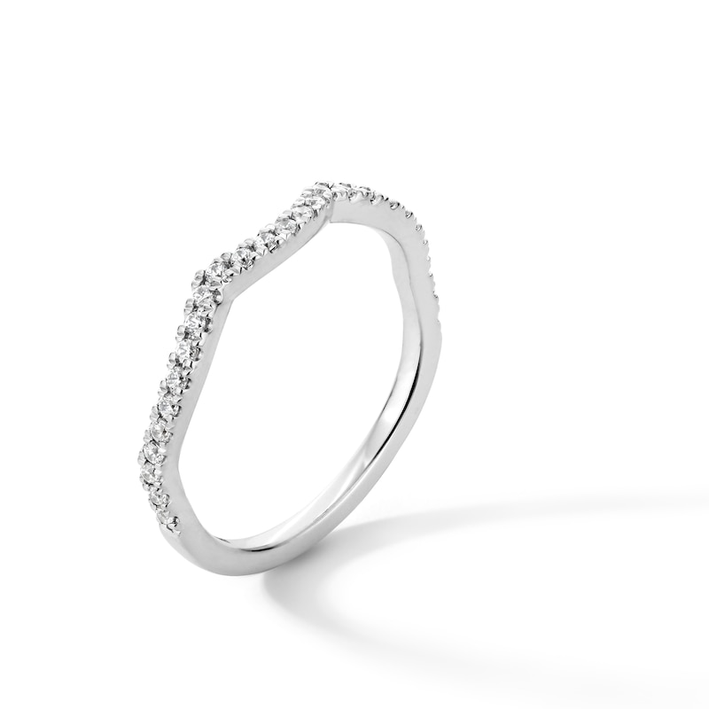 Main Image 3 of 1/5 CT. T.W. Certified Lab-Created Diamond Contour Band in 14K White Gold (I/SI2)