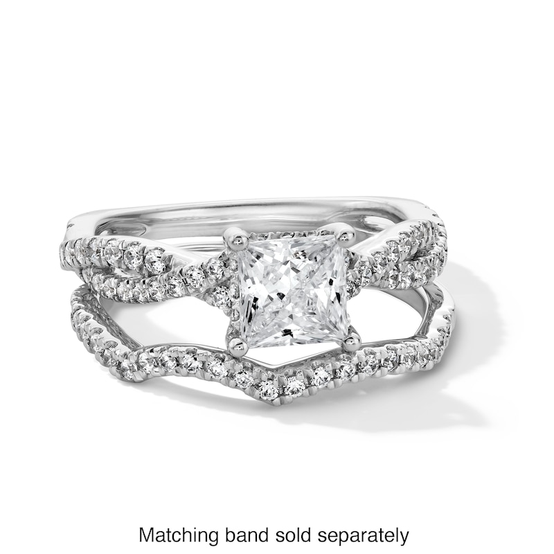 Main Image 4 of 1/5 CT. T.W. Certified Lab-Created Diamond Contour Band in 14K White Gold (I/SI2)