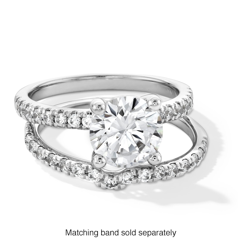 Main Image 4 of 1/4 CT. T.W. Certified Lab-Created Diamond Contour Band in 14K White Gold (I/SI2)