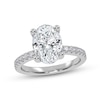 Thumbnail Image 1 of 2-1/4 CT. T.W. Oval Certified Lab-Created Diamond Engagement Ring in 14K White Gold (I/SI2)