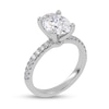 Thumbnail Image 2 of 2-1/4 CT. T.W. Oval Certified Lab-Created Diamond Engagement Ring in 14K White Gold (I/SI2)