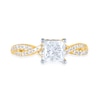 Thumbnail Image 3 of 1-3/8 CT. T.W. Princess-Cut Certified Lab-Created Diamond Twist Shank Engagement Ring in 14K Gold (I/SI2)