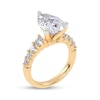 Thumbnail Image 2 of 3-3/4 CT. T.W. Pear-Shaped Certified Lab-Created Diamond Graduated Shank Engagement Ring in 14K Gold (I/SI2)