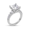 Thumbnail Image 2 of 3-3/4 CT. T.W. Princess-Cut Certified Lab-Created Diamond Graduated Shank Engagement Ring in 14K White Gold (I/SI2)