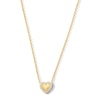 Thumbnail Image 1 of 1/8 CT. T.W. Certified Lab-Created Diamond Heart Necklace in Sterling Silver with 10K Gold Plate (F/SI2) - 19&quot;