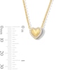 Thumbnail Image 3 of 1/8 CT. T.W. Certified Lab-Created Diamond Heart Necklace in Sterling Silver with 10K Gold Plate (F/SI2) - 19&quot;