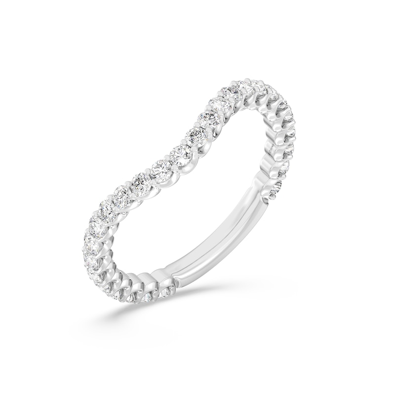 Main Image 1 of Enchanted Star 3/4 CT. T.W. Certified Lab-Created Diamond Contour Anniversary Band in 14K White Gold (F/VS2)