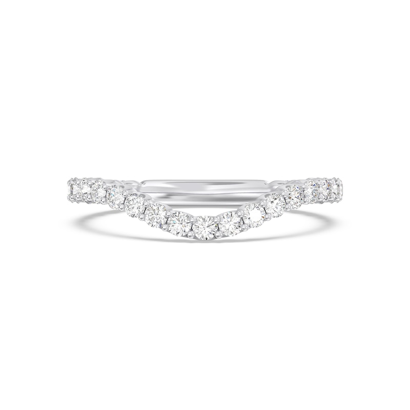 Main Image 3 of Enchanted Star 3/4 CT. T.W. Certified Lab-Created Diamond Contour Anniversary Band in 14K White Gold (F/VS2)